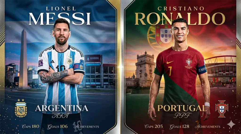 2026 World Cup Last Dance featuring Lionel Messi and Cristiano Ronaldo in their national team kits