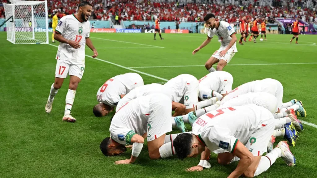 Morocco's iconic 2022 run proved that tactical discipline closes the gap.. Source: Middle East Eye