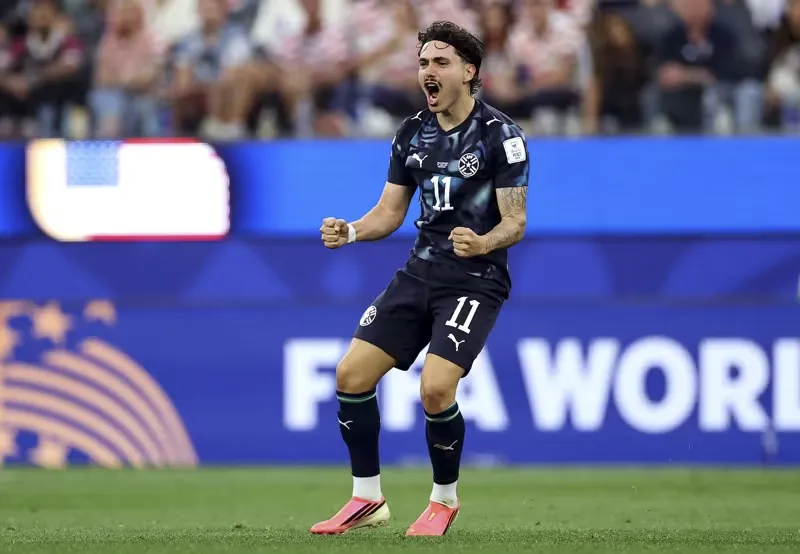 Paraguay player celebrates during USA vs Paraguay Group D match at the FIFA World Cup 2026