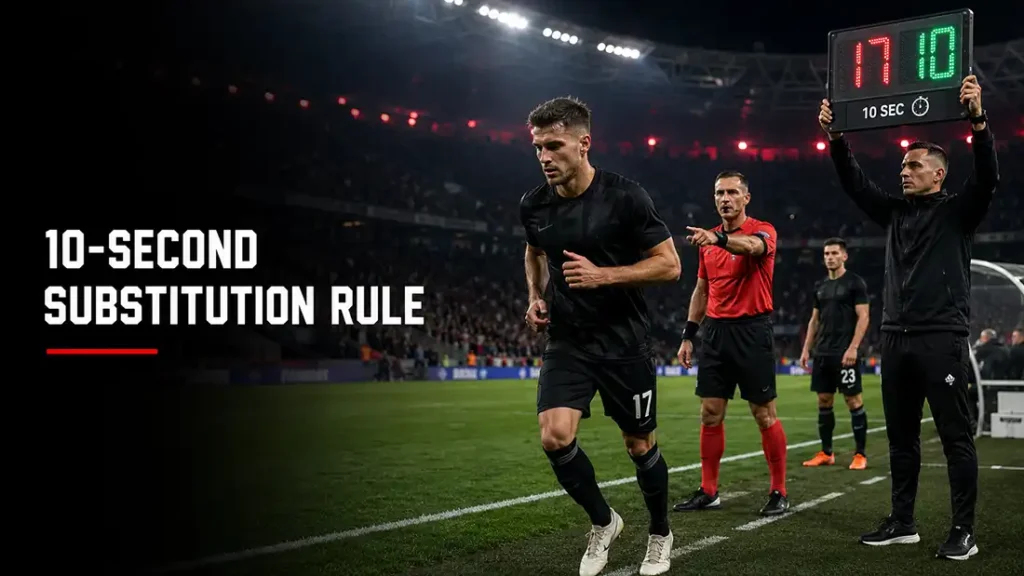 World Cup 2026 substitution rules showing player leaving the pitch quickly